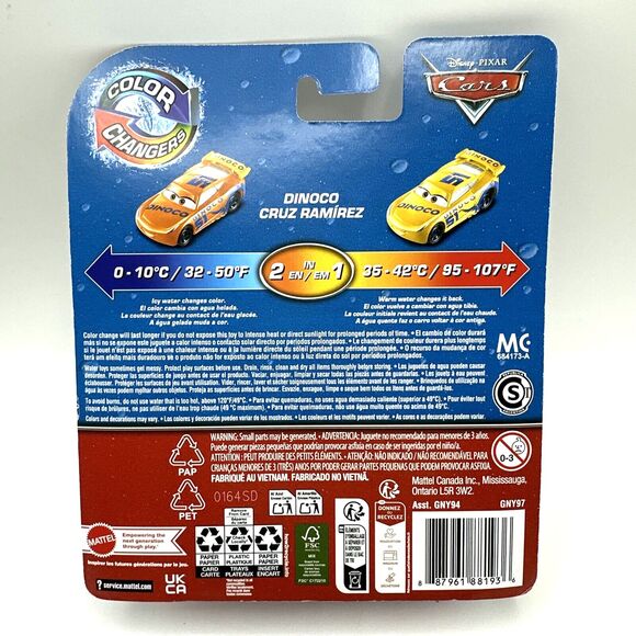 Disney Pixar Cars Color Changers 2 in 1 Toys 1:55 Scale - Dinoco Cruz Ramirez - Picture 4 of 5